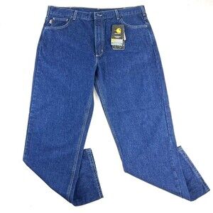 Carhartt Mens Flame Resistant Signature Denim Jean Relaxed Fit 40 X 32 Cat 2 NWT